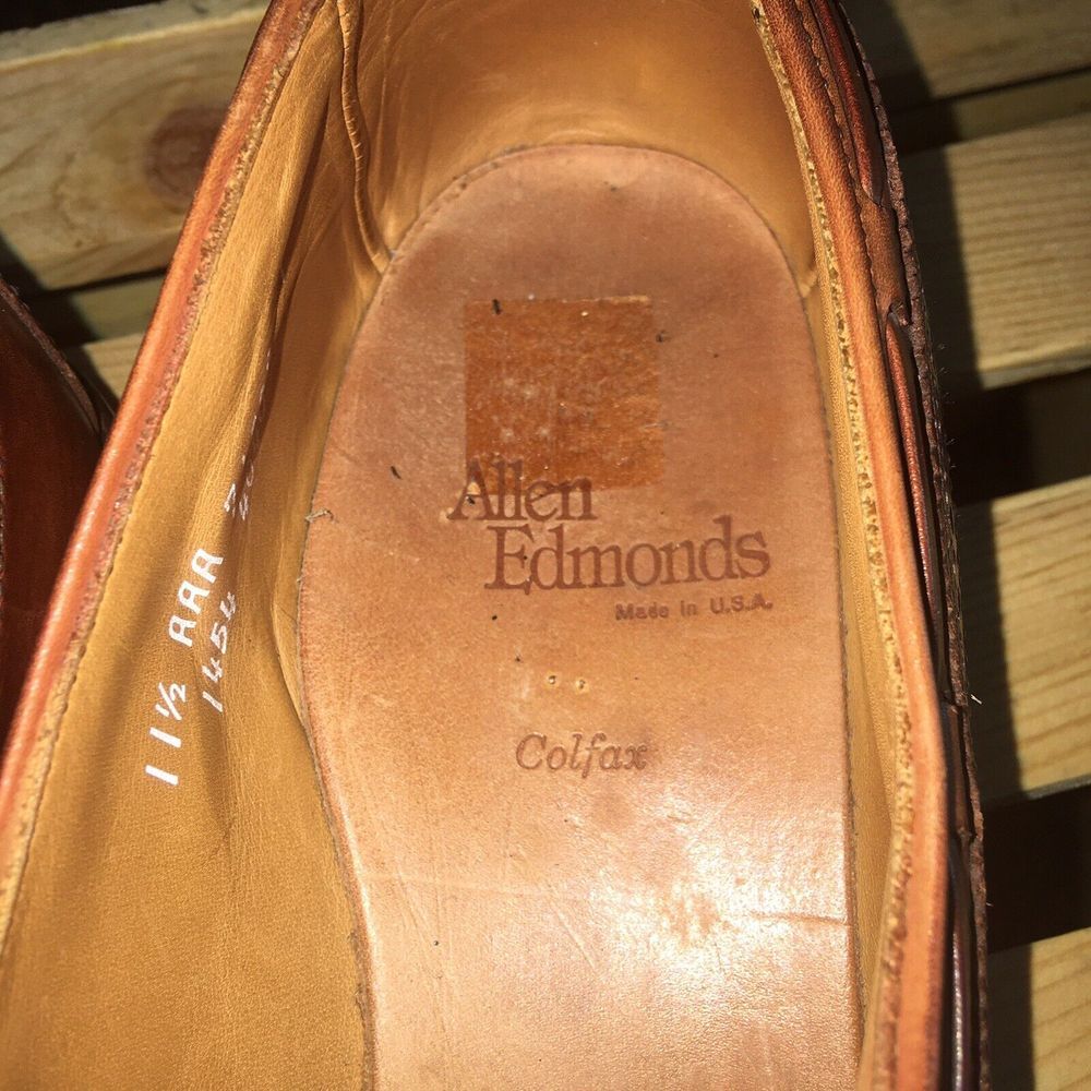 Allen Edmonds Colfax Brown Leather Kilt Tassel Wingtip Loafer Shoe Mens 11.5 AAA - Picture 4 of 9